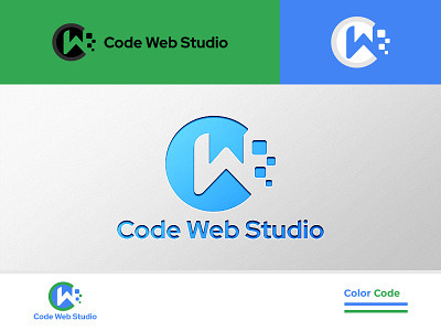 Code Web Studio (Logo Design) code design illustration logo web web agency webdesign