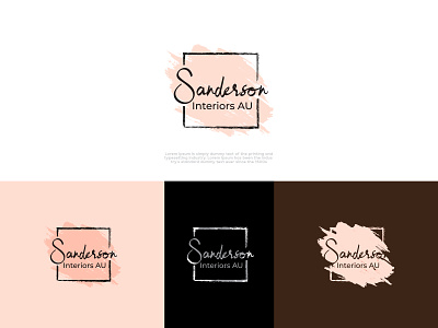 Sanderson Interior branding design furniture graphic design illustration interior design logo vector