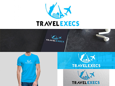 TRAVEL EXECS design fitness graphic design illustration logo vector