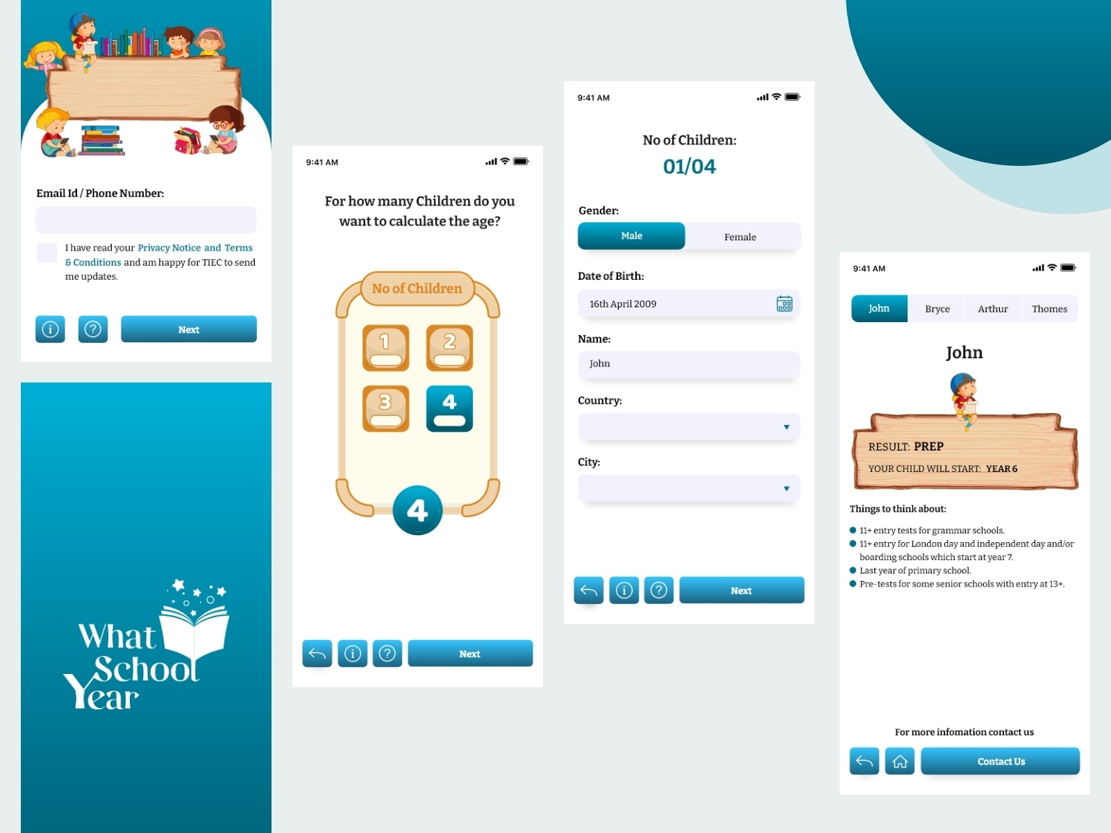 What School Year Calculator App by Priyanka on Dribbble
