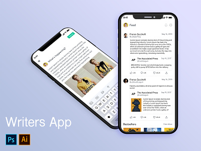 mockup app app design author idea mobile mobile app ux design writer writer app writer app design writer app idea
