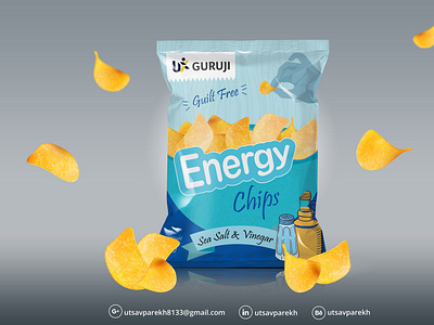 Chips Packaging Design branding chips chips packaging design creative design food packaging graphic design illustration illustrator label label desiging label design packaging packaging design packaging label ui uiuxguruji