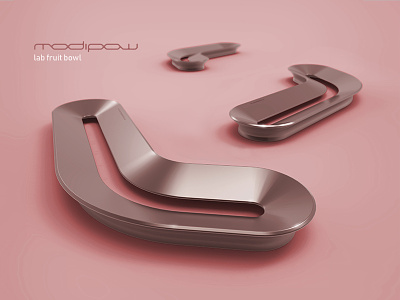 Fruit Bowl Dribbble Pink fruit bowl modular pink pink anodized aluminium product composition product design product presentation modipow render rendering