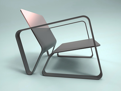 OSC-Chair chair chair design copper designer furniture keyshot modipow pink product design product presentation render visualisation