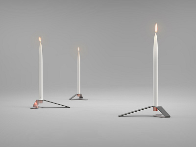 Modipow candle holders candle holders candles industrial design modipow product design product presentation render sheet metal
