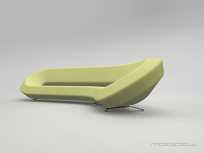 Modipow lab chouch in colour: grellow concept design couch furniture furniture design industrial design keyshot modipow product design product presentation render rendering sofa