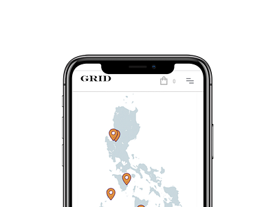 GRID Magazine PH: Interactive Map UI design design system mobile ui vector