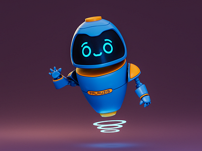 Little detective robot 3d blender3d character character design detective render robot