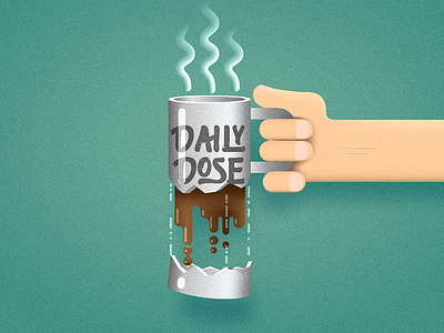 I think its time for a COFFEE BREAK! arm break broken coffee daily dose grain hot illustrator vector