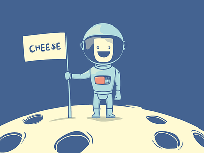 Planet Cheese astro astronout character cheese food space vector