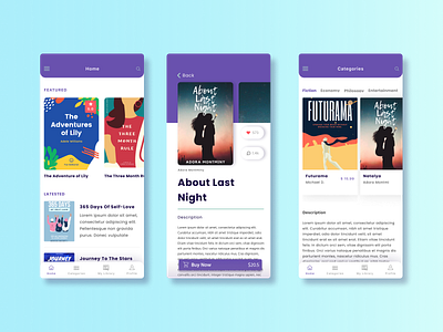 Minerva Book Store App UI