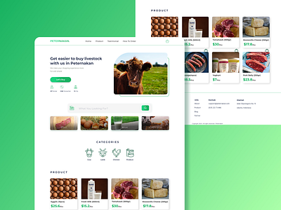 Peternakan | Farm Ecommerce Landing Page UI