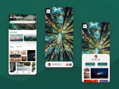 Unsplash App UI app design free image photo app stock market ui ui design unsplash