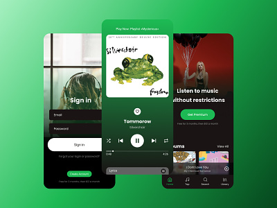 Spotify App UI Redesign app redesign music app music player music ui redesign spotify spotify app ui app ui design
