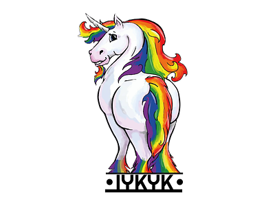 IYKYK Pride Unicorn Illustration design illustration vector