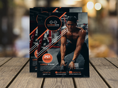 Gym promotion flyer poster design