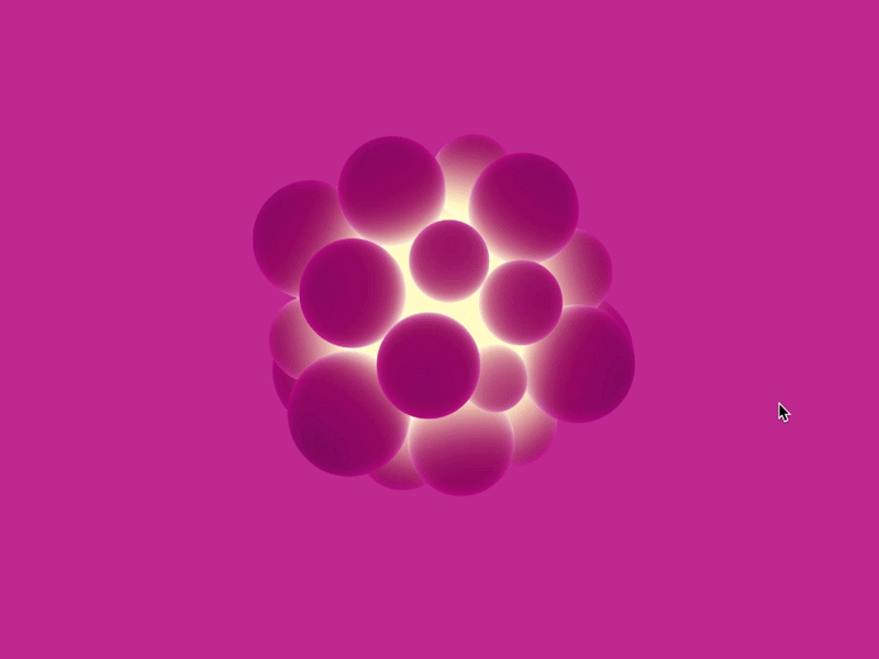 交互式3D球体 3d action gif interactive motion pink spline ux