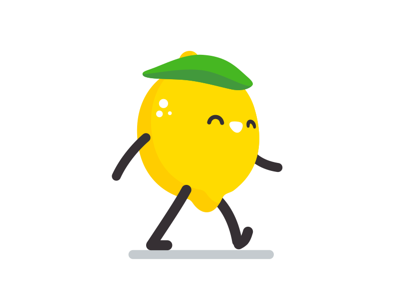0911_循环行走动画 animotion gif lemon motion walk walkcycle yellow