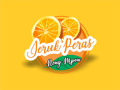 Logo jeruk design icon logo mint orange orange juice simple ui ux web