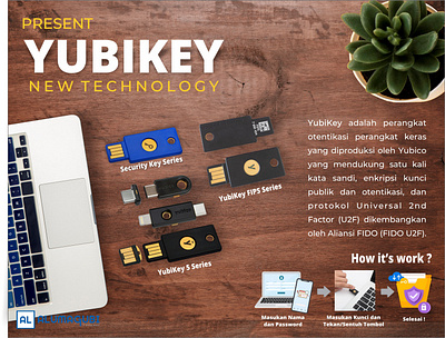 YUBIKEY design banner branding design flyer minimal tech technology template vector