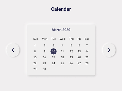 Calendar #dailyui #038