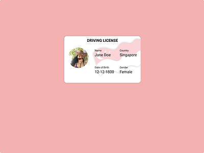 Info Card #DailyUI #045 dailyui dailyui 045 design driving license figma flag info card singapore flag