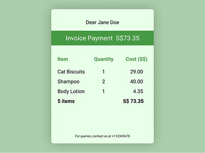 Invoice #DailyUI #046