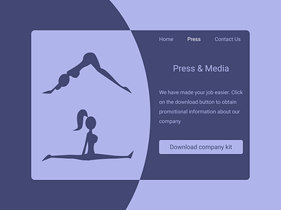Press Page dailyui dailyui 051 design figma press page ui web yoga yoga pose