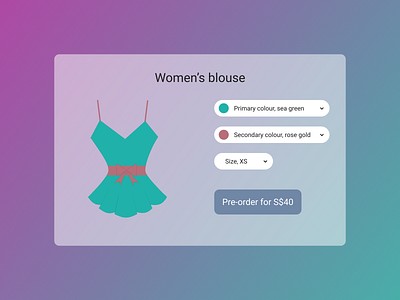 Pre-Order blouse dailyui dailyui 075 design figma pre order shopping ui ux web women