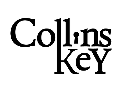 Collins Key key keyhole logo type typography vector