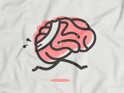 Jog Your Memory brain design feet illustration running shirt sweat