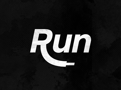 Run run running shoelace type typography