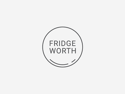 Fridgeworth Logo circle fridge fridgeworth logo magnet