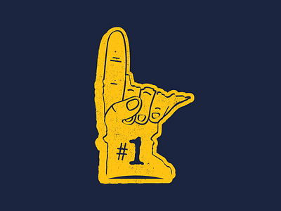 nuMNber 01 finger foam illustration minnesota number sports