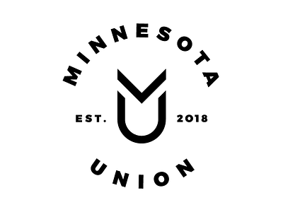 Minnesota Union badge lettering logo m soccer sports u