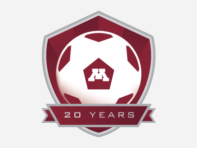 20 Years athletics design gophers logo soccer