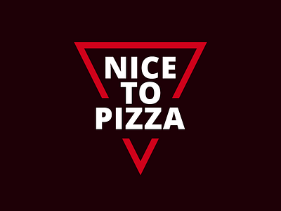 Nice To Pizza food line logo mark pizza slice typography