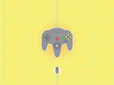 N64 Controller classic controller game illustration n64 nintendo vector vintage