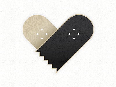 Skateboard Love broken heart illustration love skateboard