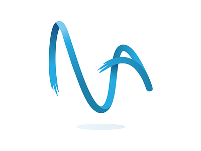 New Alliance blue gradient illustrator letters logo splash type typography vector wave