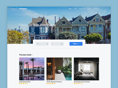 SFTourism website concept san francisco tourism tourist ui uiux user interface web web design website