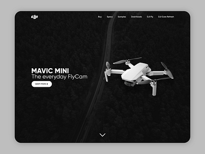 Dji Mavic Mini landing page #DailuUI #003 003 app design covid19 daily ui dailyui design landing ui web design