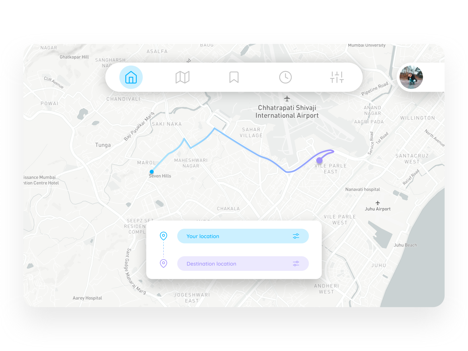 Location Tracker Daily UI 020 by Arsh Shaikh on Dribbble