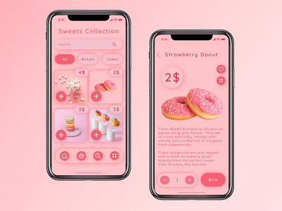 Tooo sweet app 😋 app app design application candy design donut pink shop store sweet sweet tooth