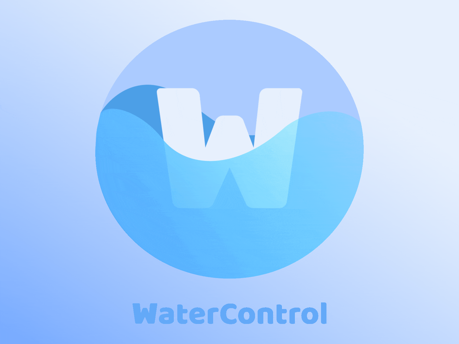 Water Control Logo animation animation art animation gif blue control logo logo design water