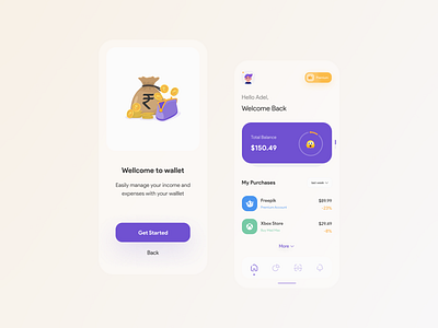 Management Wallet App 😍 app application appui minimal mobile ui ui design wallet walletapp