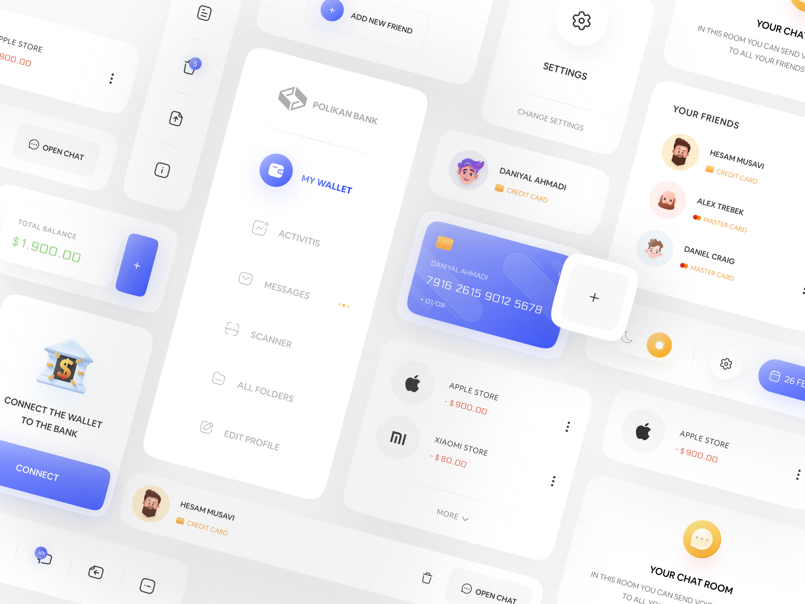 Banking Dashboard Components by Adel Raeisi on Dribbble