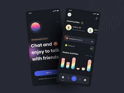 Global Communities 🎉 3d app design app ui appui chat color colorful design ios minimal mobile mockup sign up trend trend color ui ui design