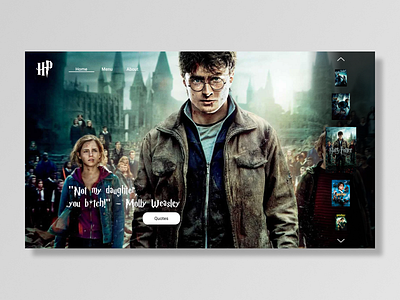 Harry Potter UI Design design designer trend 2020 trendy ui ui ux uidesign uiux ux uxdesign