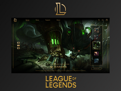 League Of Legends - Website Header Design